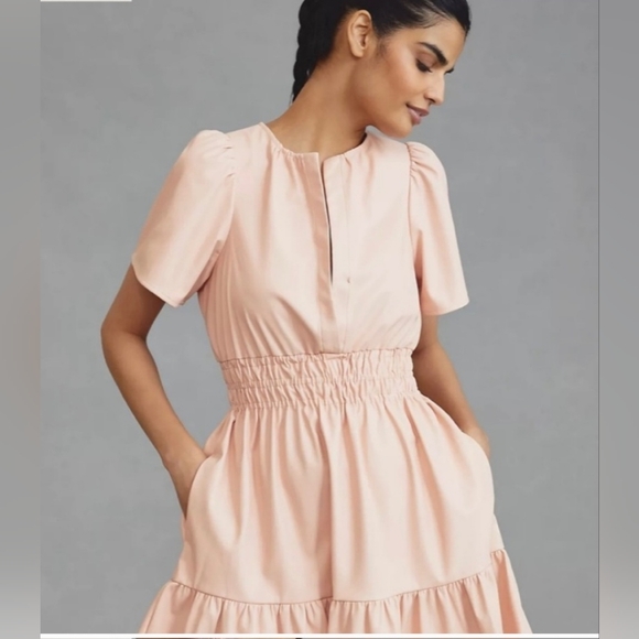 Anthropologie somerset mini dress vegan leather -NWT - Picture 2 of 7